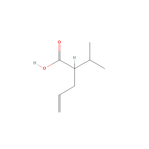 2-isopropylpent-4-enoic acid (CAS: 1575-71-9) - Chemical Structure and Molecular Formula 