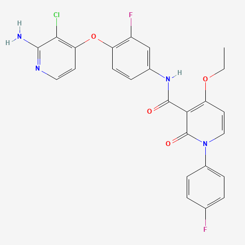 N-[4-(2-amino-3-chloropyridin-4-yl)oxy-3-fluorophenyl]-4-ethoxy-1-(4-fluorophenyl)-2-oxopyridine-3-carboxamide (CAS: 1025720-94-8) - Chemical Structure and Molecular Formula 