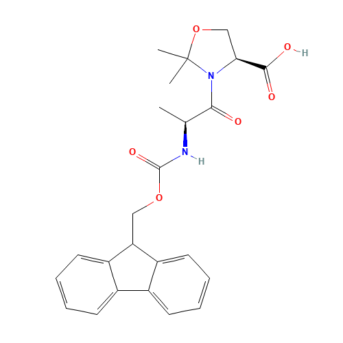 FMOC-ALA-SER(YME,MEPRO)-OH (CAS: 252554-78-2) - Chemical Structure and Molecular Formula 