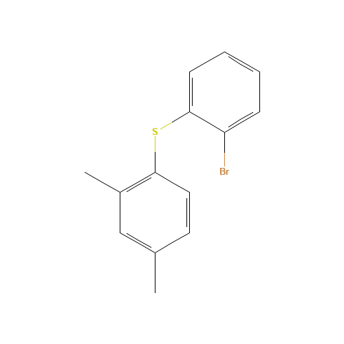 1-(2-bromophenyl)sulfanyl-2,4-dimethylbenzene (CAS: 960203-41-2) - Chemical Structure and Molecular Formula 