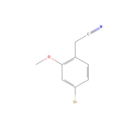(4-Bromo-2-methoxyphenyl) acetonitrile (CAS: 858523-37-2) - Chemical Structure and Molecular Formula 