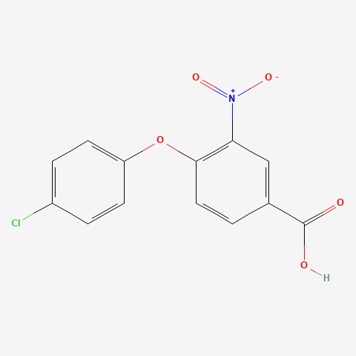4-(4-chlorophenoxy)-3-nitrobenzoic acid (CAS: 257616-46-9) - Chemical Structure and Molecular Formula 