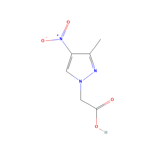(3-methyl-4-nitro-1H-pyrazol-1-yl)acetic acid (CAS: 956204-54-9) - Chemical Structure and Molecular Formula 