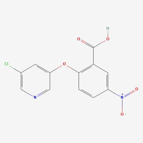 2-[(5-chloro-3-pyridyl)oxy]-5-nitrobenzoic acid (CAS: 239081-09-5) - Chemical Structure and Molecular Formula 