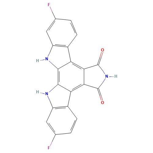 12,13-Dihydro-2,10-difluoro-5H-Indolo[2,3-a]pyrrolo[3,4-c]carbazole-5,7(6H)-dione (CAS: 152628-19-8) - Related Chemical Product