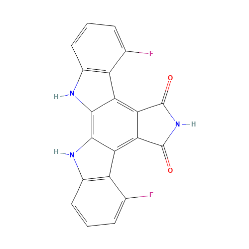 12,13-Dihydro-4,8-difluoro-5H-Indolo[2,3-a]pyrrolo[3,4-c]carbazole-5,7(6H)-dione (CAS: 245106-24-5) - Related Chemical Product