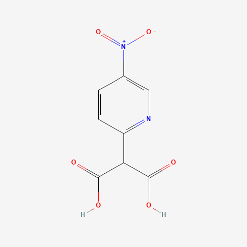 2-(5-Nitropyridin-2-yl)malonic acid (CAS: 131189-22-5) - Chemical Structure and Molecular Formula 