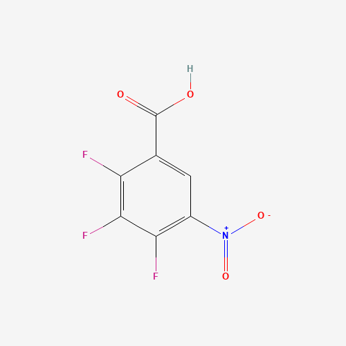 2,3,4-TRIFLUORO-5-NITROBENZOIC ACID (CAS: 197520-71-1) - Chemical Structure and Molecular Formula 