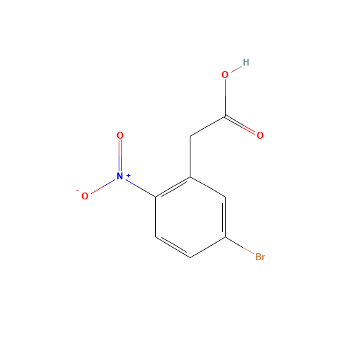 2-(5-bromo-2-nitrophenyl)acetic acid (CAS: 124840-61-5) - Chemical Structure and Molecular Formula 