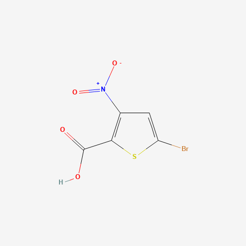 5-Bromo-3-nitrothiophene-2-carboxylic acid (CAS: 101079-64-5) - Chemical Structure and Molecular Formula 