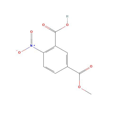 5-(Methoxycarbonyl)-2-nitrobenzoic Acid (CAS: 76143-33-4) - Chemical Structure and Molecular Formula 