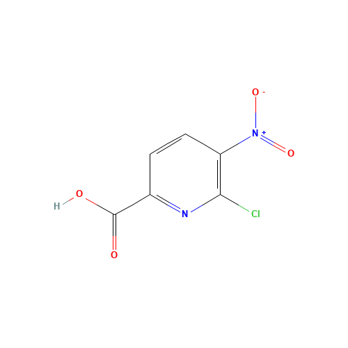 6-Chloro-5-nitropicolinic acid (CAS: 353277-27-7) - Chemical Structure and Molecular Formula 