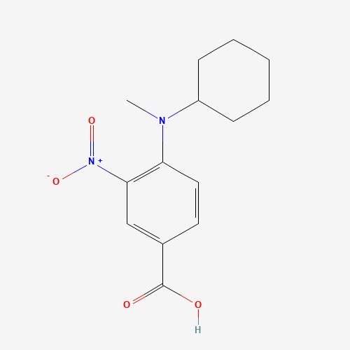 4-[CYCLOHEXYL(METHYL)AMINO]-3-NITROBENZOIC ACID (CAS: 309943-04-2) - Chemical Structure and Molecular Formula 
