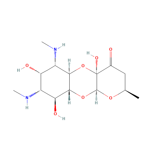 Spectinomycin (CAS: 1695-77-8) - Chemical Structure and Molecular Formula 