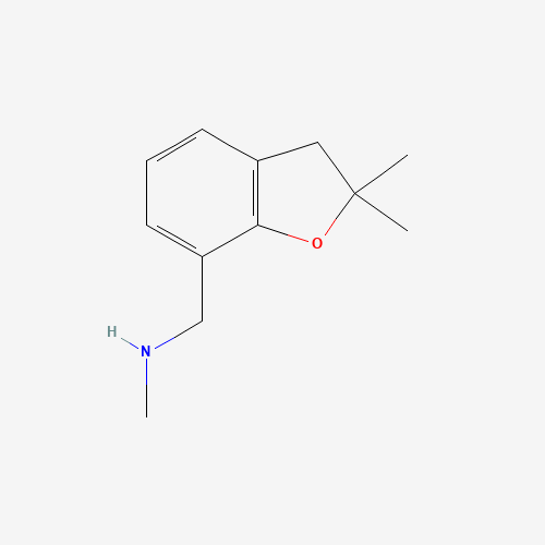 1-(2,2-dimethyl-3H-1-benzofuran-7-yl)-N-methylmethanamine (CAS: 868755-46-8) - Chemical Structure and Molecular Formula 