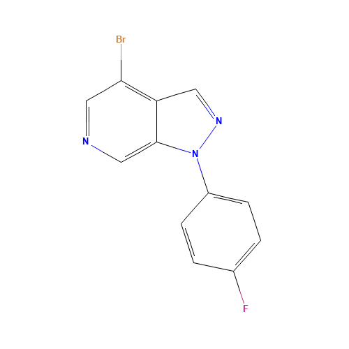 4-bromo-1-(4-fluorophenyl)pyrazolo[3,4-c]pyridine (CAS: 1220165-54-7) - Chemical Structure and Molecular Formula 