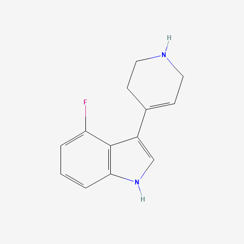 4-fluoro-3-(1,2,3,6-tetrahydropyridin-4-yl)-1H-indole (CAS: 185255-80-5) - Chemical Structure and Molecular Formula 