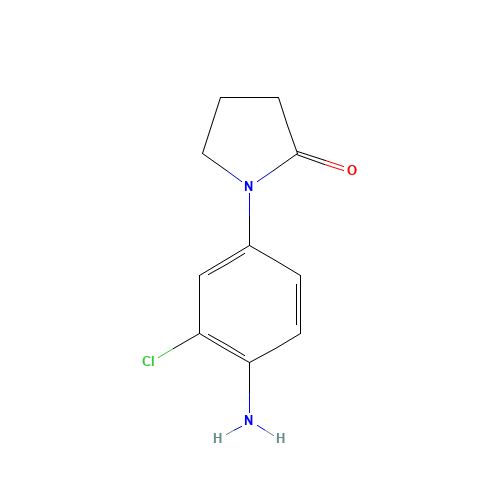 1-(4-amino-3-chlorophenyl)pyrrolidin-2-one (CAS: 1101046-66-5) - Chemical Structure and Molecular Formula 