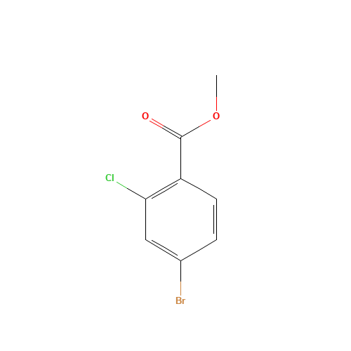 methyl 4-bromo-2-chlorobenzoate (CAS: 185312-82-7) - Chemical Structure and Molecular Formula 
