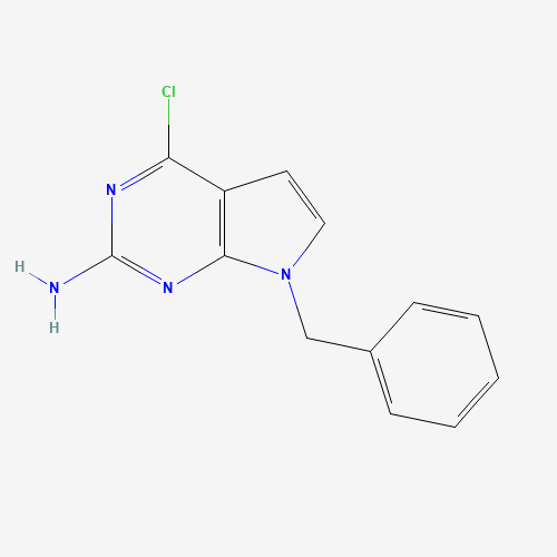 7-benzyl-4-chloropyrrolo[2,3-d]pyrimidin-2-amine (CAS: 99044-54-9) - Chemical Structure and Molecular Formula 