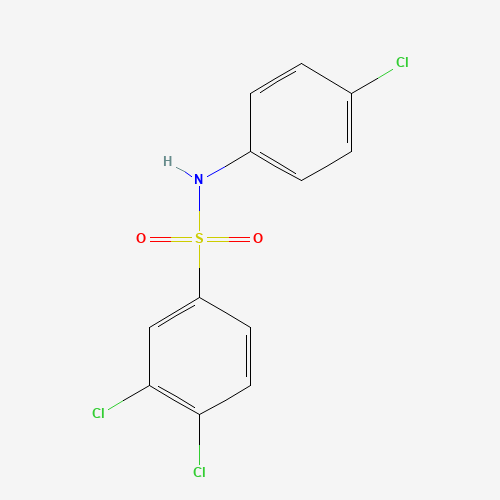 3,4-dichloro-N-(4-chlorophenyl)benzenesulfonamide (CAS: 640-59-5) - Chemical Structure and Molecular Formula 