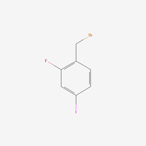 1-(bromomethyl)-2-fluoro-4-iodobenzene chemical structure 1-(bromomethyl)-2-fluoro-4-iodobenzene (CAS: 85510-81-2) - Chemical Structure and Molecular Formula