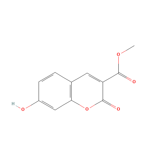 methyl 7-hydroxy-2-oxochromene-3-carboxylate (CAS: 86788-49-0) - Chemical Structure and Molecular Formula 