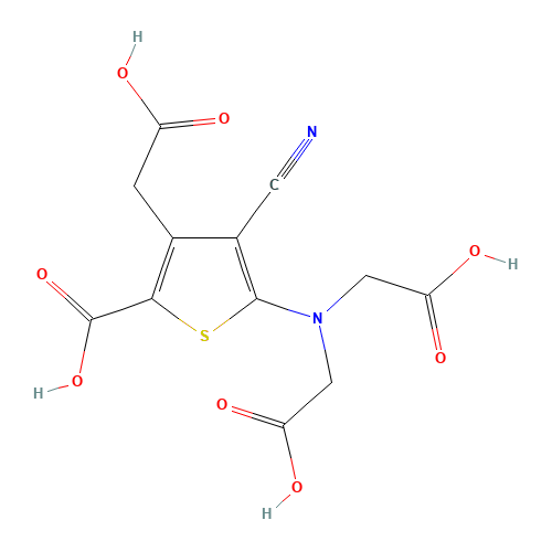 5-[bis(carboxymethyl)amino]-3-(carboxymethyl)-4-cyanothiophene-2-carboxylic acid (CAS: 135459-90-4) - Related Chemical Product
