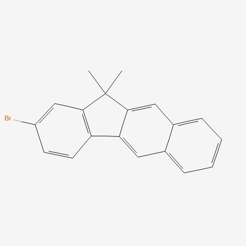 2-bromo-11,11-dimethylbenzo[b]fluorene (CAS: 1198396-39-2) - Chemical Structure and Molecular Formula 