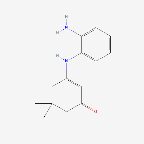 3-(2-aminoanilino)-5,5-dimethylcyclohex-2-en-1-one (CAS: 39222-69-0) - Chemical Structure and Molecular Formula 