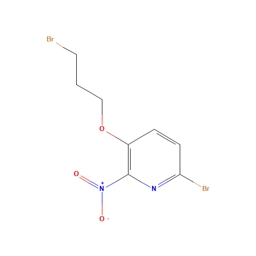 6-bromo-3-(3-bromopropoxy)-2-nitropyridine (CAS: 1303588-51-3) - Chemical Structure and Molecular Formula 