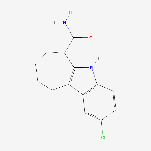 2-chloro-5,6,7,8,9,10-hexahydrocyclohepta[b]indole-6-carboxamide (CAS: 371219-74-8) - Chemical Structure and Molecular Formula 