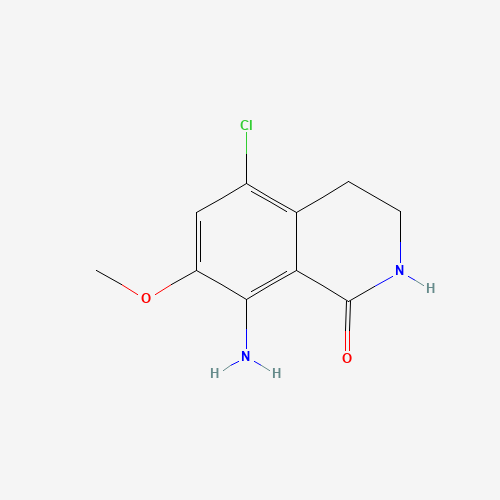 8-amino-5-chloro-7-methoxy-3,4-dihydro-2H-isoquinolin-1-one (CAS: 1616289-15-6) - Chemical Structure and Molecular Formula 