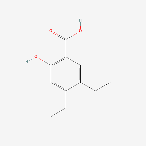 4,5-diethyl-2-hydroxybenzoic acid (CAS: 58138-55-9) - Chemical Structure and Molecular Formula 
