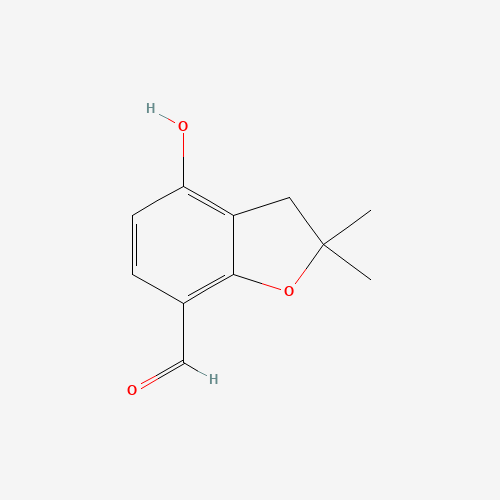 4-hydroxy-2,2-dimethyl-3H-1-benzofuran-7-carbaldehyde (CAS: 664364-64-1) - Related Chemical Product