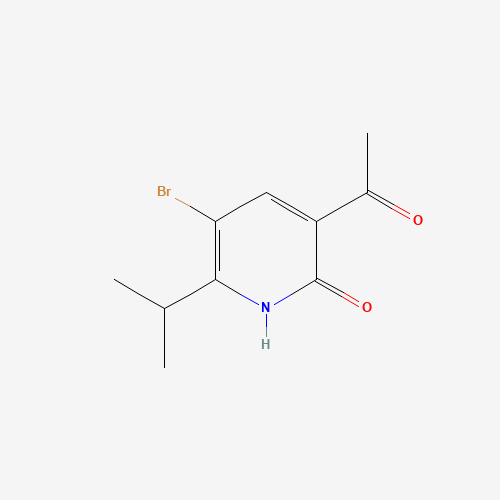 3-acetyl-5-bromo-6-propan-2-yl-1H-pyridin-2-one (CAS: 727384-79-4) - Chemical Structure and Molecular Formula 