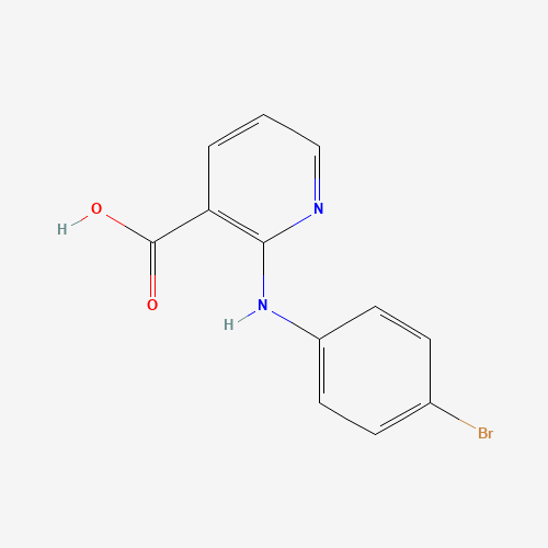 2-(4-bromoanilino)pyridine-3-carboxylic acid (CAS: 57978-43-5) - Chemical Structure and Molecular Formula 