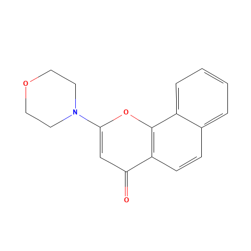 2-morpholin-4-ylbenzo[h]chromen-4-one (CAS: 154447-35-5) - Chemical Structure and Molecular Formula 
