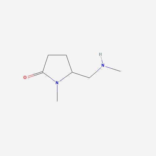 1-methyl-5-(methylaminomethyl)pyrrolidin-2-one (CAS: 479065-35-5) - Chemical Structure and Molecular Formula 