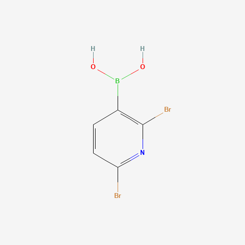 (2,6-dibromopyridin-3-yl)boronic acid (CAS: 1256355-52-8) - Chemical Structure and Molecular Formula 