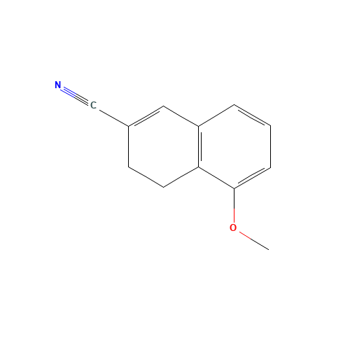 5-methoxy-3,4-dihydronaphthalene-2-carbonitrile (CAS: 2825-47-0) - Chemical Structure and Molecular Formula 
