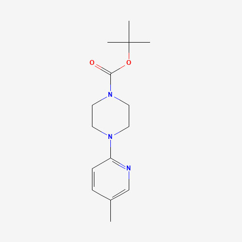 tert-butyl 4-(5-methylpyridin-2-yl)piperazine-1-carboxylate (CAS: 907208-89-3) - Chemical Structure and Molecular Formula 