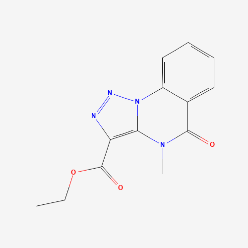ethyl 4-methyl-5-oxotriazolo[1,5-a]quinazoline-3-carboxylate (CAS: 176692-55-0) - Chemical Structure and Molecular Formula 
