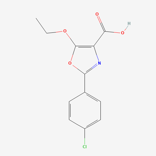 2-(4-chlorophenyl)-5-ethoxy-1,3-oxazole-4-carboxylic acid (CAS: 887248-50-2) - Chemical Structure and Molecular Formula 