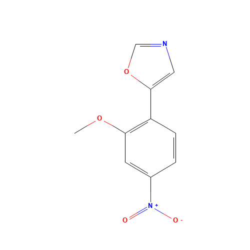 5-(2-methoxy-4-nitrophenyl)-1,3-oxazole (CAS: 198821-78-2) - Chemical Structure and Molecular Formula 