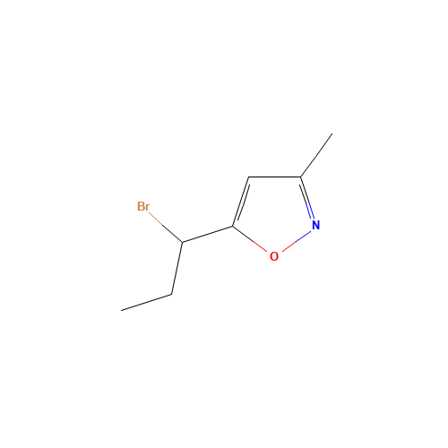 5-(1-bromopropyl)-3-methyl-1,2-oxazole (CAS: 1352077-88-3) - Chemical Structure and Molecular Formula 