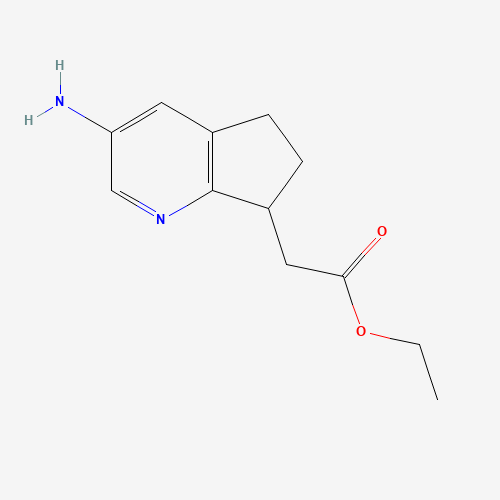 ethyl 2-(3-amino-6,7-dihydro-5H-cyclopenta[b]pyridin-7-yl)acetate (CAS: 904929-06-2) - Related Chemical Product