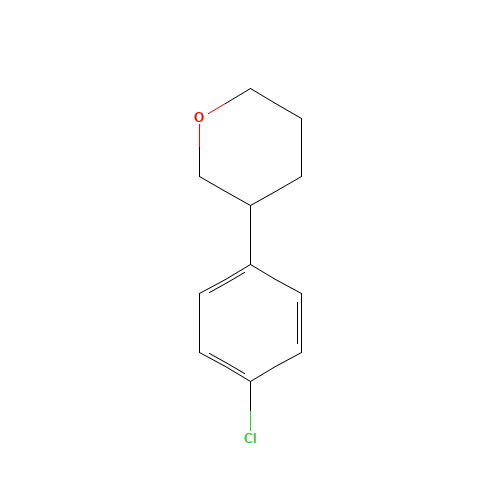 3-(4-chlorophenyl)oxane (CAS: 1467061-91-1) - Chemical Structure and Molecular Formula 