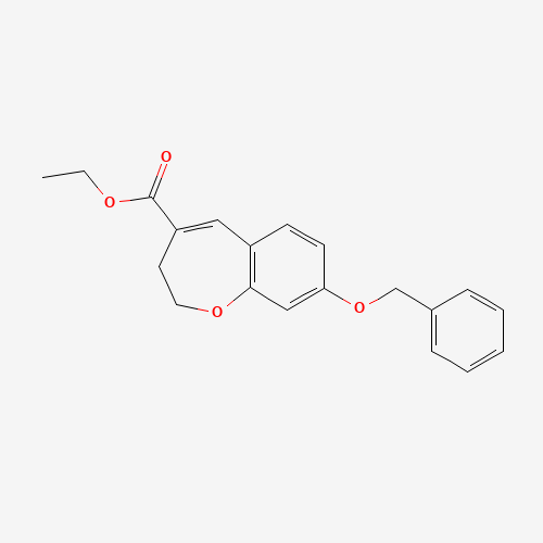 ethyl 8-phenylmethoxy-2,3-dihydro-1-benzoxepine-4-carboxylate (CAS: 805250-09-3) - Chemical Structure and Molecular Formula 