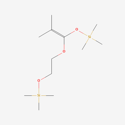 trimethyl-[2-methyl-1-(2-trimethylsilyloxyethoxy)prop-1-enoxy]silane (CAS: 85248-36-8) - Chemical Structure and Molecular Formula 